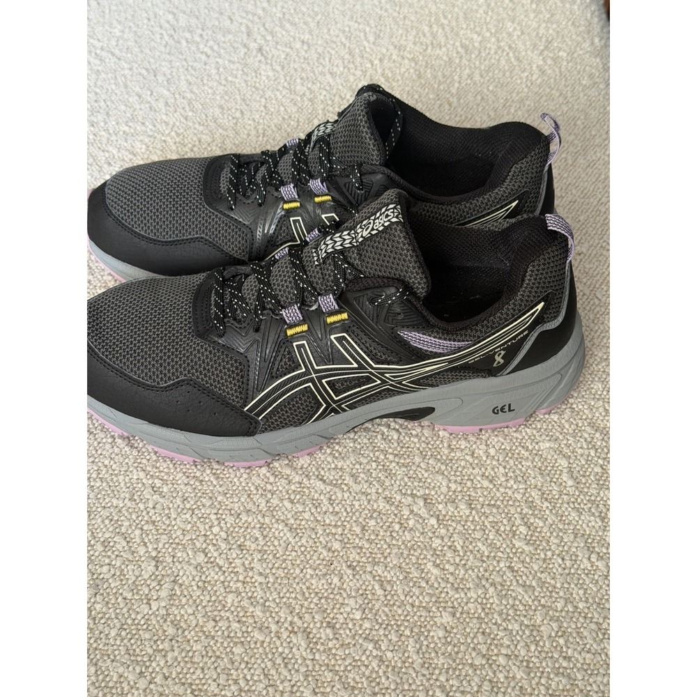 Asics Gel-Venture 8 Women 11 Trail Running Shoes Black Lavender 1012A708